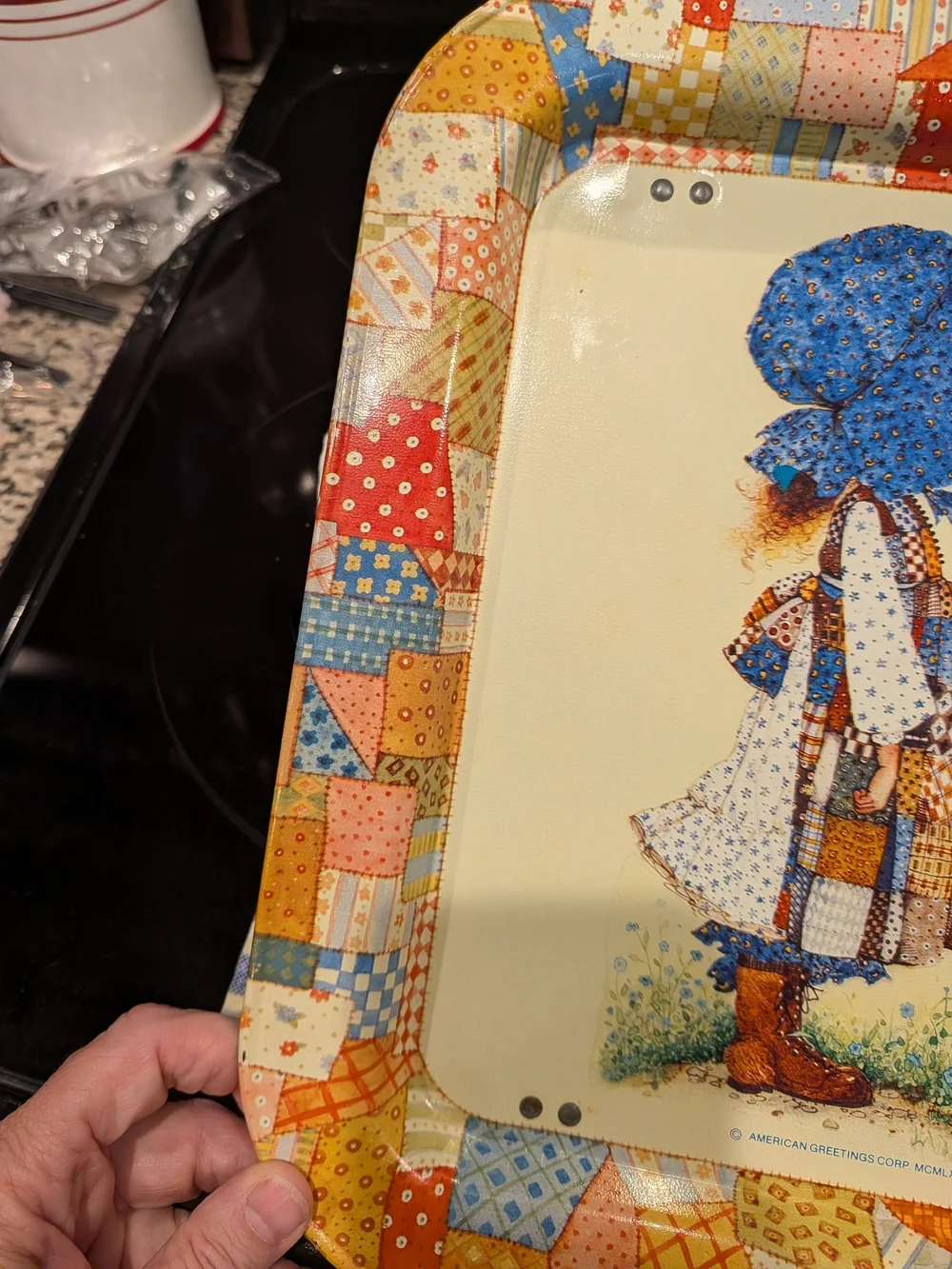Holly Hobbie Tin TV Tray - Vintage 